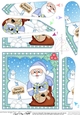 Christmas Santa Fan Pyramage Topper