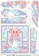 Cute Little Elephant Bathtub Buddies Fan Pyramage Topper