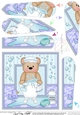 Cute Little Teddy Bathtub Buddies Fan Pyramage Topper