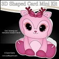 3D Shaped Card Kit - Cute Little Rosie Reindeer