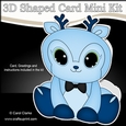 3D Shaped Card Kit - Cute Little Rudy Reindeer