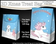3D Christmas Gift Bag Mini Kit - Cute Little Unicorn Sparkle