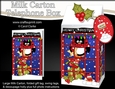 3D Christmas Phone Box Milk Carton Treat Box - Pip Penguin