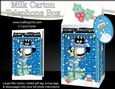 3D Christmas Phone Box Milk Carton Treat Box - Pip Penguin