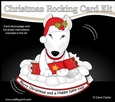 3D Shaped Rocking Christmas Card Mini Kit - Little English Bull Dog Terrier