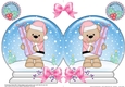 Christmas Snow Globe Shaped Card - Livvy Bear has an Xmas Present