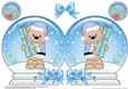 Christmas Snow Globe Shaped Card - Livvy Bear has an Xmas Present