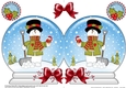 Christmas Snow Globe Shaped Card - Snowman Rio