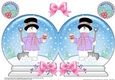 Christmas Snow Globe Shaped Card - Snowman Rio