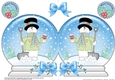 Christmas Snow Globe Shaped Card - Snowman Rio