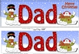 Large DL Merry Christmas DAD 3D decoupage 