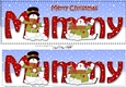 Large DL Merry Christmas MUMMY 3D decoupage 