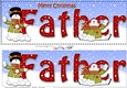 Large DL Merry Christmas FATHER 3D decoupage 