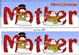 Large DL Merry Christmas MOTHER 3D decoupage 