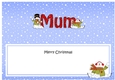 Large DL Merry Christmas MUM insert with Snowman Rio