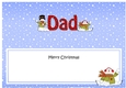 Large DL Merry Christmas DAD insert with Snowman Rio