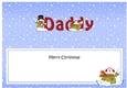 Large DL Merry Christmas DADDY insert with Snowman Rio