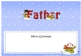 Large DL Merry Christmas FATHER insert with Snowman Rio