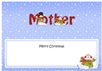 Large DL Merry Christmas MOTHER insert with Snowman Rio