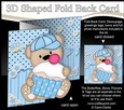 3D Shaped No-Hole Fold Back Mini Kit - Cute Little Austin Bear
