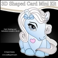 3D Shaped Card Mini Kit - Cute Little Pony Icicle
