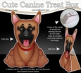 3D Cute Canine Treat Box Gift Set Mini Kit - Little German Shepherd Dog Nash