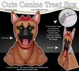 3D Cute Canine Treat Box Gift Set Mini Kit - Little German Shepherd Dog Dazy