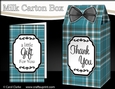 3D Tartan Milk Carton Treat Box Mini Kit