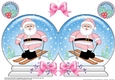 Christmas Snow Globe Shaped Card - Santa is Skiing