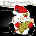 3D Shaped Christmas Card Kit - Snowball Sam has an Xmas Tree