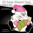 3D Shaped Christmas Card Kit - Snowball Sam has an Xmas Tree