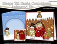 3D Animated Sleeps Till Santa Christmas Gingerbread House Countdown Card Kit - Snowman Rio wants it to Snow