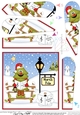 Christmas Xmas Tree is at the North Pole Fan Pyramage Topper