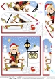 Christmas Scottish Lady is at the North Pole Fan Pyramage Topper