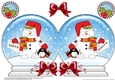 Christmas Snow Globe Shaped Card - Snowman Oli has a Letter for Santa