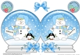 Christmas Snow Globe Shaped Card - Snowman Oli has a Letter for Santa
