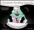 3D Shaped Rocking Christmas Card Mini Kit - Cute Christmas Tree has Xmas Presents