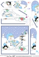 Christmas Snowman Oli is at the North Pole Fan Pyramage Topper