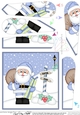 Christmas Santai is at the North Pole Fan Pyramage Topper