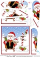 Christmas Santai is at the North Pole Fan Pyramage Topper
