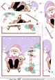 Christmas Santai is at the North Pole Fan Pyramage Topper