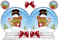 Christmas Snow Globe Shaped Card - Snowman Rio 