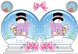 Christmas Snow Globe Shaped Card - Snowman Rio 