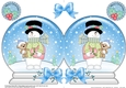 Christmas Snow Globe Shaped Card - Snowman Rio 