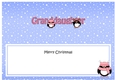 Large DL Merry Christmas GRANDDAUGHTER insert with Penguins