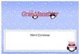 Large DL Merry Christmas GREAT GRANDDAUGHTER insert with Penguins