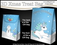 3D Christmas Gift Bag Mini Kit - Cute Little Unicorn Blueberry