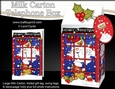 3D Christmas Phone Box Milk Carton Treat Box - Snowball Sam