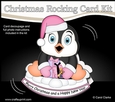 3D Shaped Rocking Christmas Card Mini Kit - Pip Penguin has Xmas Presents