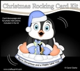 3D Shaped Rocking Christmas Card Mini Kit - Pip Penguin has Xmas Presents
